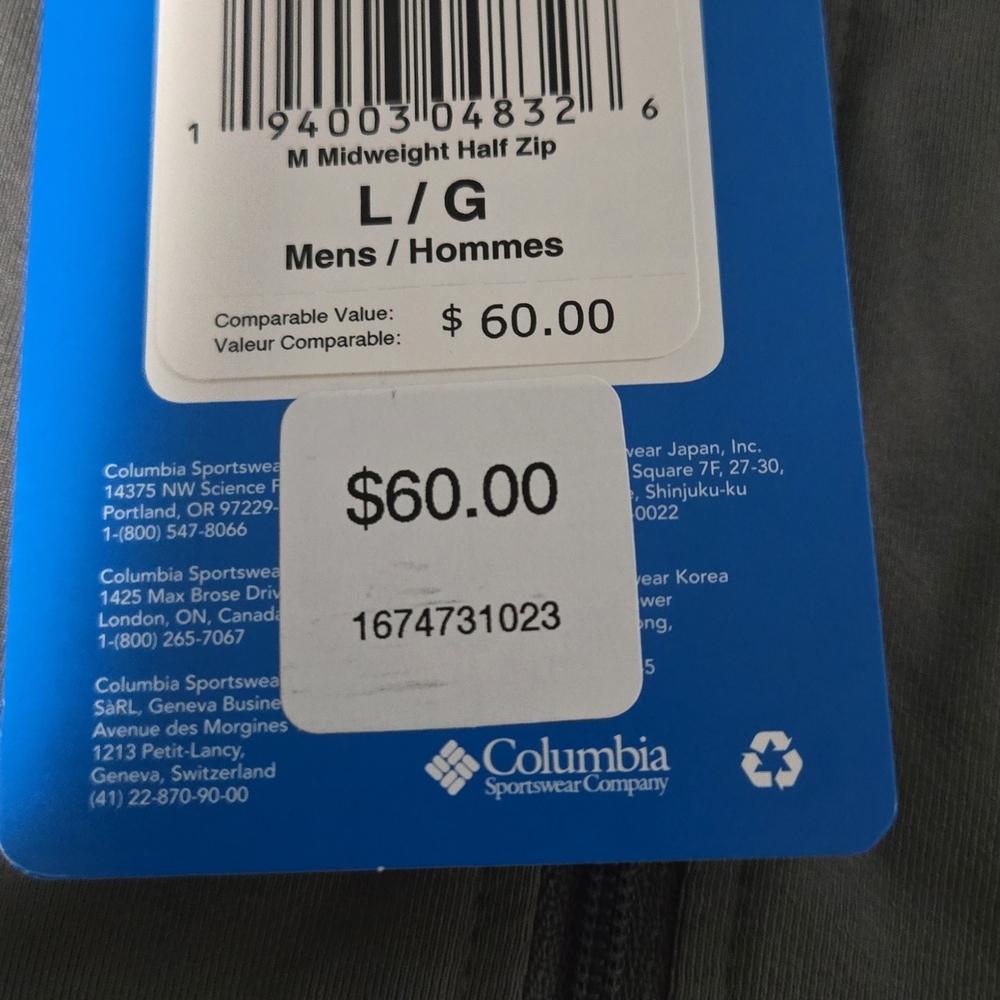 NWT Columbia Gray Half-Zip Pullover - Picture 5 of 9
